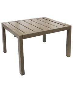 Side table, aluminum, taupe brown, 42x35x28 cm