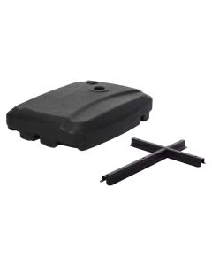 Bazament çadre ambienti mbushje me uji, plastik HDPE, e zezë, 60 Lt/60-90 kg / 80x60xH15 cm