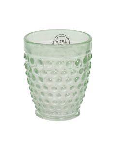 Water/juice glass, glass, green shade, Dia.8.8xH10.3 cm