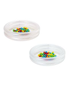 Bestway circular baby pool with balls, PVC, transparent, Dia.90xH20 cm / 50 balls