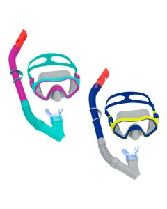 Set maske noti me tub Bestway, polikarbonat/plastike, 2 ngjyra te ndryshme, 7+ vjeç