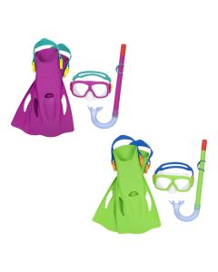 Set maske noti me tub dhe lopatat Bestway, polikarbonat/plastike, 2 ngjyra te ndryshme, nr.37-41 / 7+ vjeç