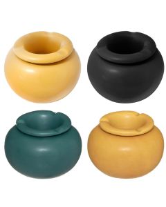 Arty ashtray, dolomite, different colors, Dia.13xH8.5 cm