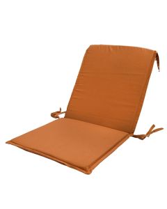 Chair cushion with seat and support, cotton / polyurethane foam, brass knuckles, 50x105xH3 cm