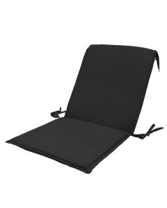 Chair cushion with seat and support, cotton / polyurethane foam, anthracite, 50x105xH3 cm