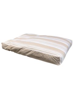 Seat pallets, 70% cotton + 30% polyester/cotton filling, gray with stripes, 80x120x15 cm