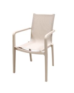 Armchair Classic, plastic/textilen, ivory, 51x58.5xH90 cm