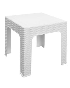 Small Rato table, plastic, white, 43x43x