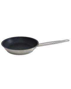 One handle Induction pan with non-stick coating, stainless steel 18/10, silver, Dia.24xH5cm