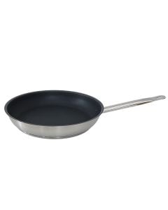 One handle Induction pan with non-stick coating, stainless steel 18/10, silver, Dia.36xH6cm