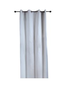 Duo full curtain with rings, cotton, pearl, 135x240 cm