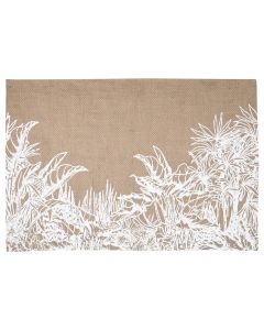 Rrugicë Quito, 100% jute, bezhë natyrale dhe e bardhë, 60x90 cm