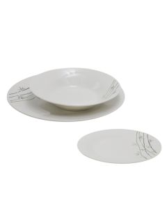 Set pjata Roma (PK 12), porcelan, e bardhë, Dia.26.5/20/20 cm