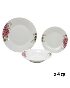 Set pjata Roma (PK 12), porcelan, e bardhë, Dia.26.5/20/20 cm