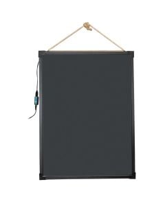 Table note, 60x80 cm, metal / aluminum / tempered glass I