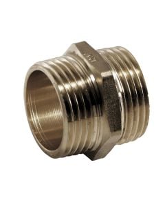 Hexagonal Brass M-M Threaded nipple 1/2"