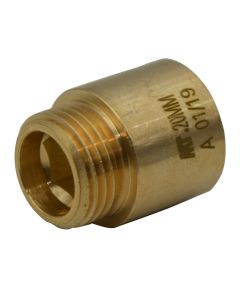Extension Fitting-Brass Finish M-F  (hexagon inside) 1/2"x2mm