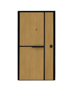 Steel armored door, with model, 100x210cm, left opening, color rover