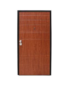 Steel armored door, with model, 100x210cm, right opening, color cherry