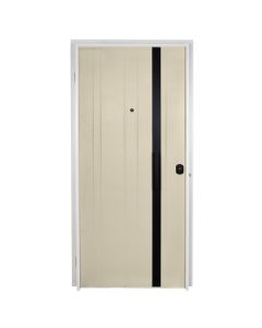 Steel armored door, with model, 100x210cm, left opening, maple color