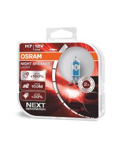Llambë makine, Osram, H7, 55 W, 12 V, +150 %, 150 m, 2 cop/pako