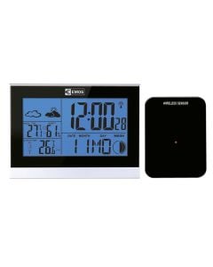 Orë shumëfunksionale + sensor temperature, Emos, matës temperature/lagështie, 0 °C to +50 °C, 20 % to 90 %, 3xAAA/2xAAA