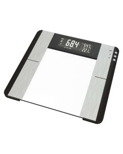 Peshore personale digitale, Emos, 100gr - 150kg max, kg, lb, St, 2xAAA, xham i temperuar, 2x32x33 cm