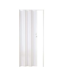 Dere fizarmonik, PVC, me bravë alumini, 88.5x214 cm, ngyrë gri