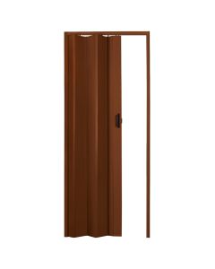 Dere fizarmonik, PVC, me bravë alumini, 83x214 cm, ngyrë arre