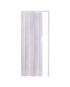 Dere fizarmonik, PVC, me bravë alumini, 83x214 cm, ngyrë pishë e bardhë