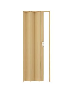 Dere fizarmonik, PVC, me bravë alumini, 83x214 cm, ngyrë lisi