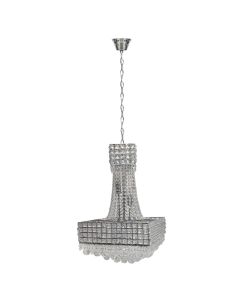 Ndriçues i varur, E14, 8x40W, metal /kristal, D40xH65 cm, kromuar