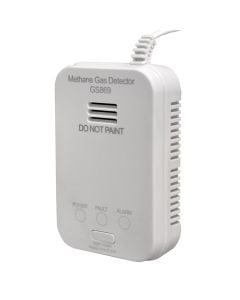 Dedektor gazi, Emos, 230 V AC, 85 dB, -10 °C do 40 °C, IPX2D, dedekton gaz natyror/metan/propan/butan, 36.3x11.7x7.74 cm