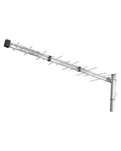 TV antenna, Emos, outdoor, 22–35 dB, distance 0-200 km max, DVB-T / T2, Full HD broadcasts, 470–790 MHz, 28 elements LTE filter, 75 Ohm, 45 ° / 40 °, 103.5 x36x34 cm