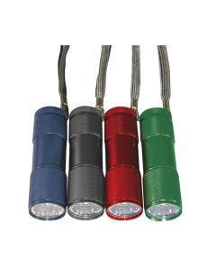 Flashlight, Emos, 9xLED, 50 lm, 22 m max, 3xAAA, metal, 2.6x8.8 cm