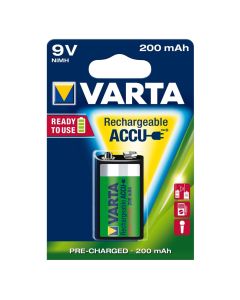 Bateri e rikarikueshme, Varta, 9V, 200 mAh, Ni-MH, 1 cop/pako