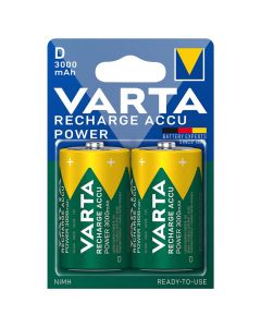 Bateri e rikarikueshme, Varta, D, 3000 mAh, Ni-MH, 2 cop/pako