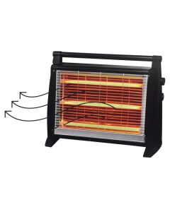 Electric heater, Lobod, 1800 W, 3 quartz tubes, 10-12 m², H44xW56xD23 cm
