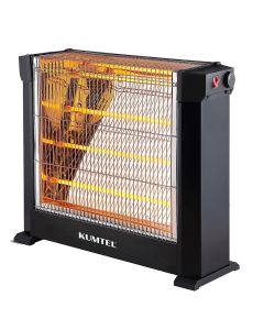 Electric heater Kumtel KS-2760, 2200 W, 4 Quartz tube,  3 heating levels, grey color