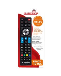 TV remote control, Superior, for Philips TV, 2xAAA, 20.5x4.5x2 cm