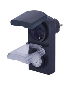 Kohemates-programues mekanik 24 ore 230V/16A, 3680W max, IP44, 30 min koha minimale