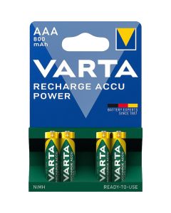 Bateri e rikarikueshme, Varta, AAA, 800 mAh, Ni-MH, 4 cop/pako