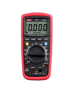 Multimetër dixhital, Unit-t, 600V AC/DC, 10 A AC/DC, 60 MΩ, 99.99 mF, 10Hz - 10MHz, -40 °C - 1000 °C, -40 °F - 1832 °F, 2xAA, 17x8x4.8 cm