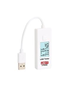 Testues porte USB, UNI-T, 3V - 9V, 0A - 3.5A, LCD, -10℃ - 40℃, 7.2x2.9x1.2 cm