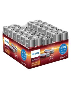 Bateri, Philips, 24xAA + 16 AAA, powerlife