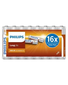 Bateri, Philips, 16xAAA, longlife