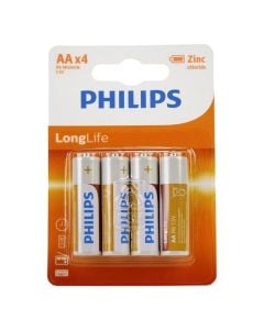 Bateri, Philips, 4xAA, longlife