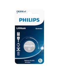 Bateri, Philips, 1xCR2016, 3V Lithium