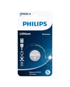 Bateri, Philips, 1xCR1620, 3 V lithium