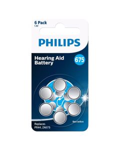 Bateri, Philips, 6xPR44/ZA675, 1.4 V Zinc